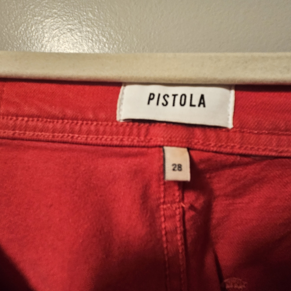 Pistola Flare Red Jeans, Wishlist Lobster Sweater & Evereve Striped Tank - Picture 7 of 9